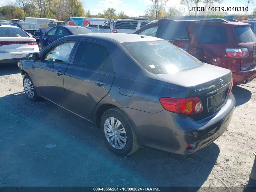 2009 Toyota Corolla Le VIN: JTDBL40E19J040310 Lot: 40556261