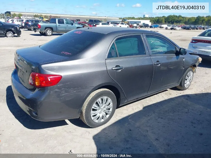 2009 Toyota Corolla Le VIN: JTDBL40E19J040310 Lot: 40556261