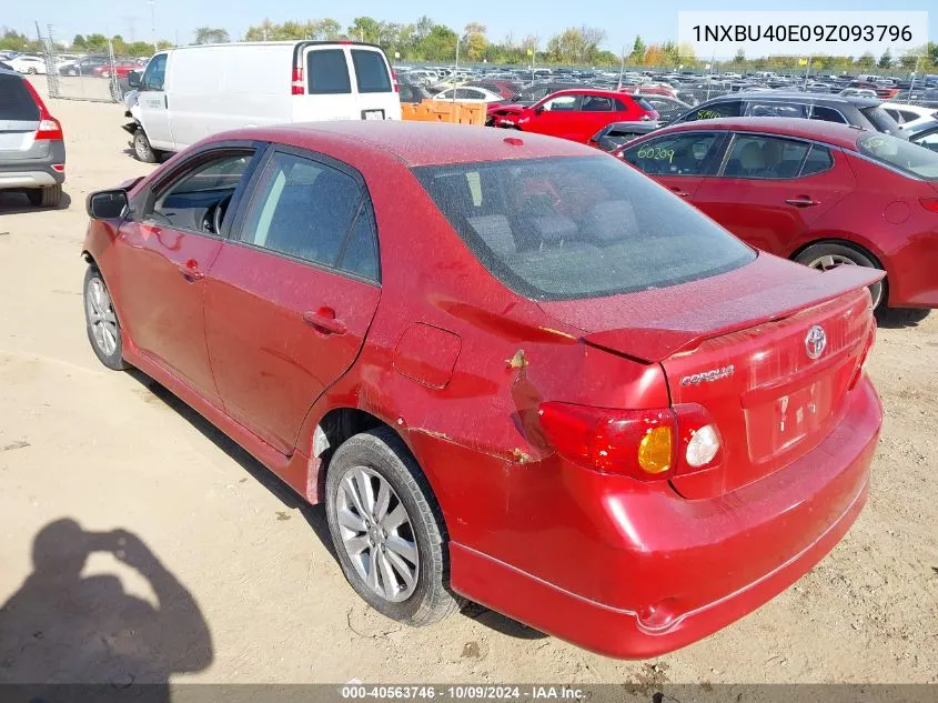 2009 Toyota Corolla S VIN: 1NXBU40E09Z093796 Lot: 40563746