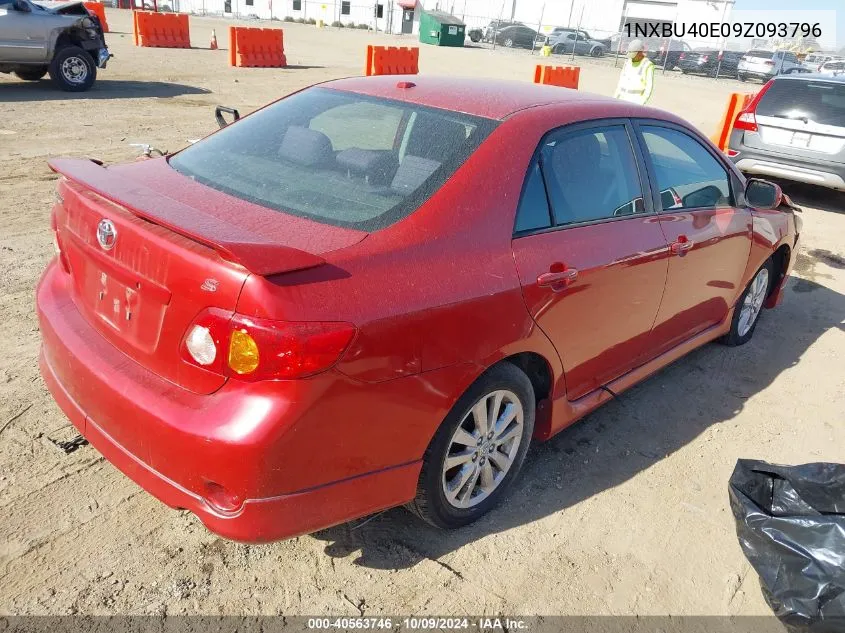 2009 Toyota Corolla S VIN: 1NXBU40E09Z093796 Lot: 40563746