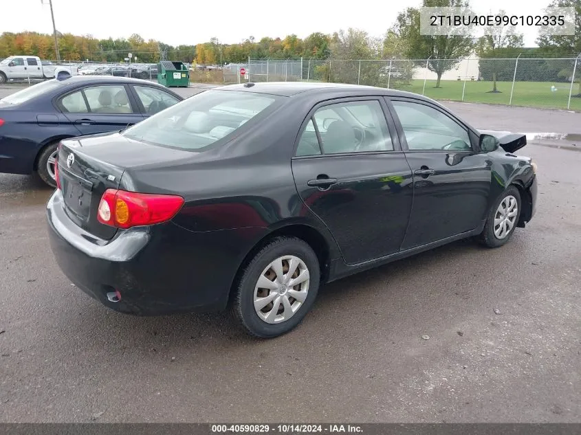 2009 Toyota Corolla Le VIN: 2T1BU40E99C102335 Lot: 40590829