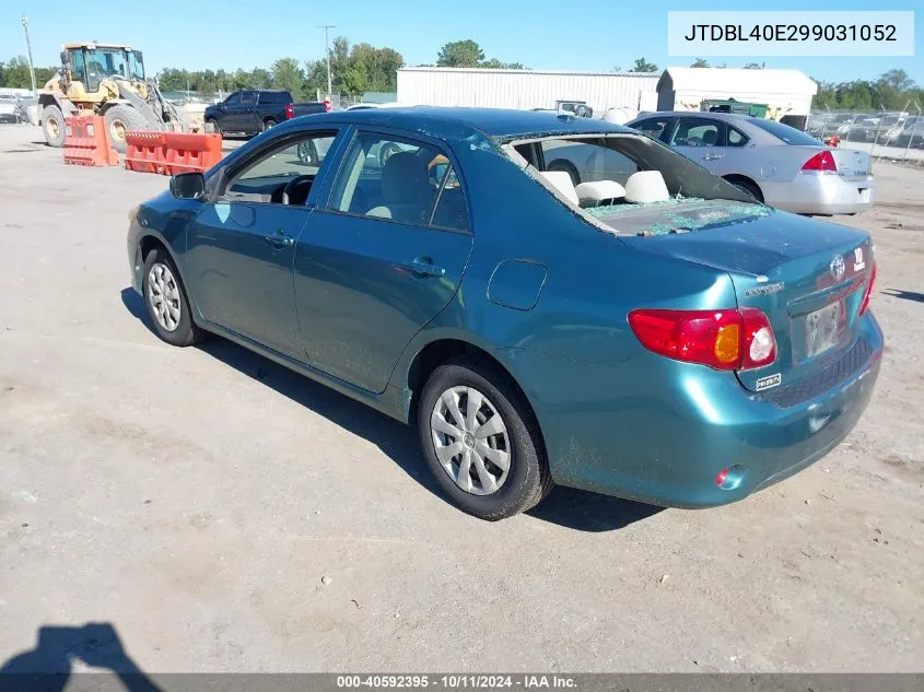 2009 Toyota Corolla Le VIN: JTDBL40E299031052 Lot: 40592395