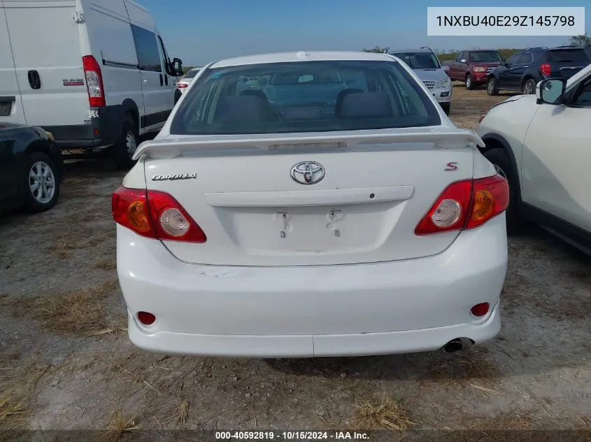 2009 Toyota Corolla S VIN: 1NXBU40E29Z145798 Lot: 40592819