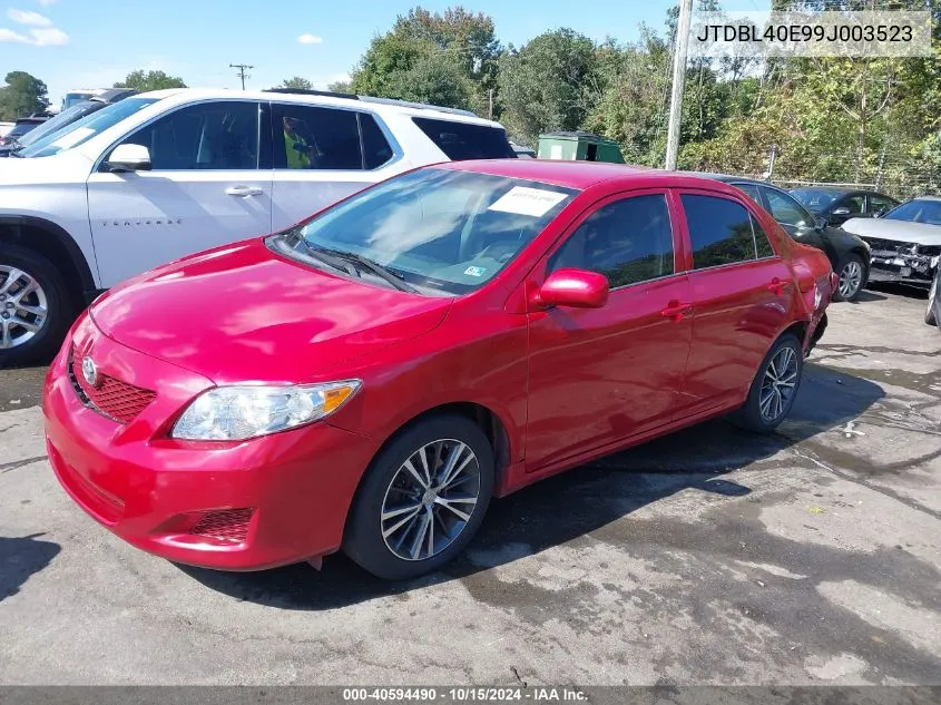 2009 Toyota Corolla Le VIN: JTDBL40E99J003523 Lot: 40594490