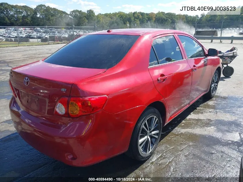 2009 Toyota Corolla Le VIN: JTDBL40E99J003523 Lot: 40594490