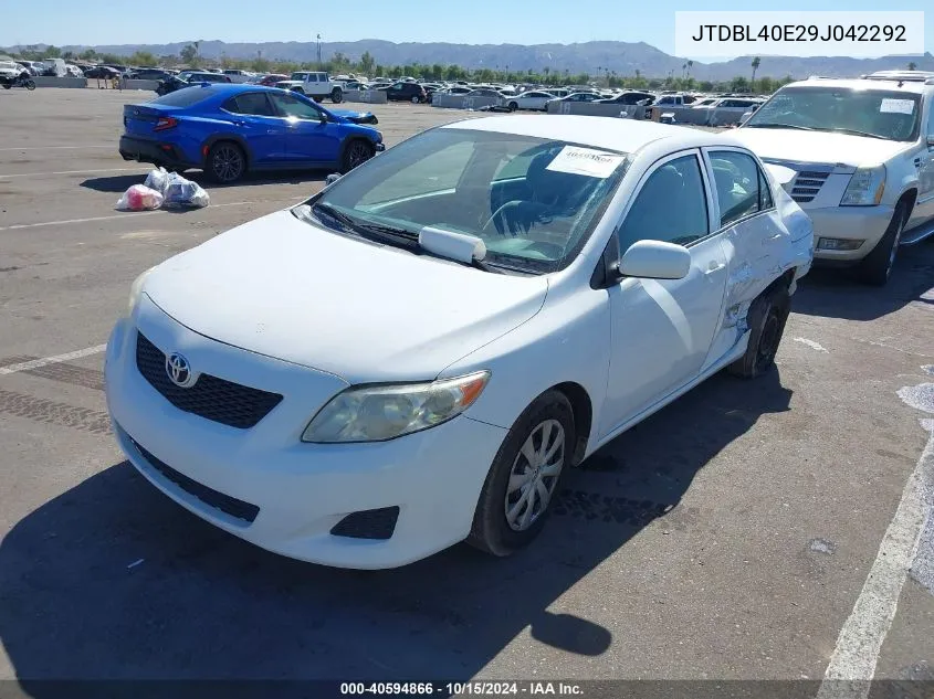 2009 Toyota Corolla Le VIN: JTDBL40E29J042292 Lot: 40594866