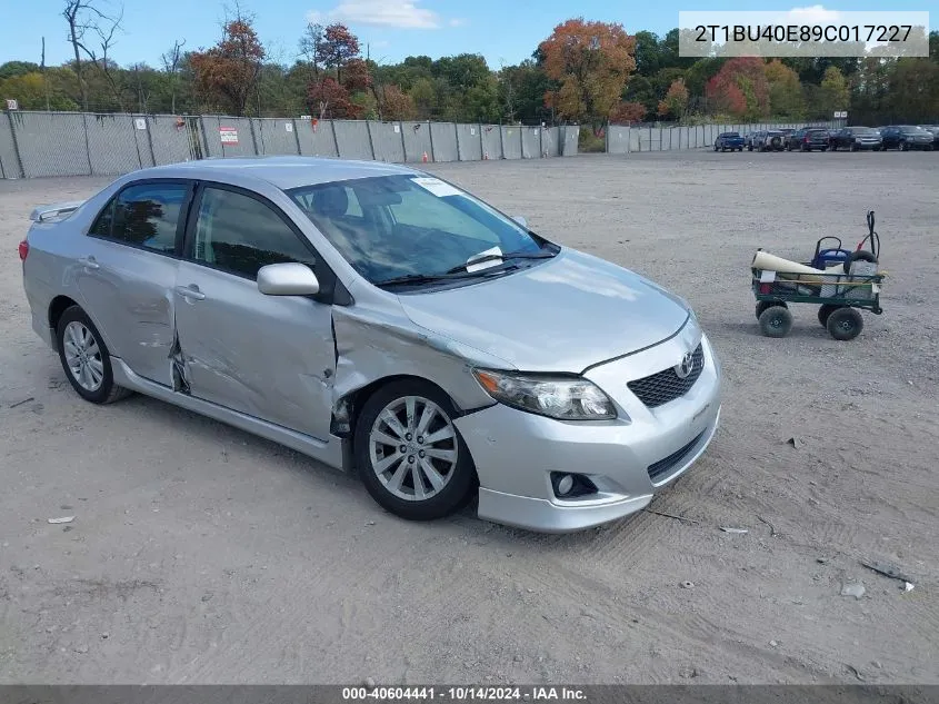 2009 Toyota Corolla S VIN: 2T1BU40E89C017227 Lot: 40604441