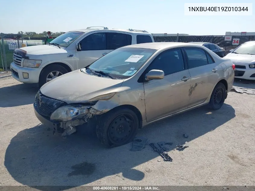 2009 Toyota Corolla Xle VIN: 1NXBU40E19Z010344 Lot: 40608281