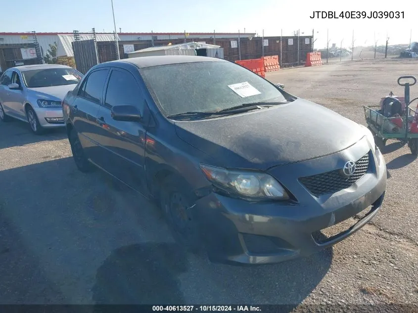 2009 Toyota Corolla Le VIN: JTDBL40E39J039031 Lot: 40613527