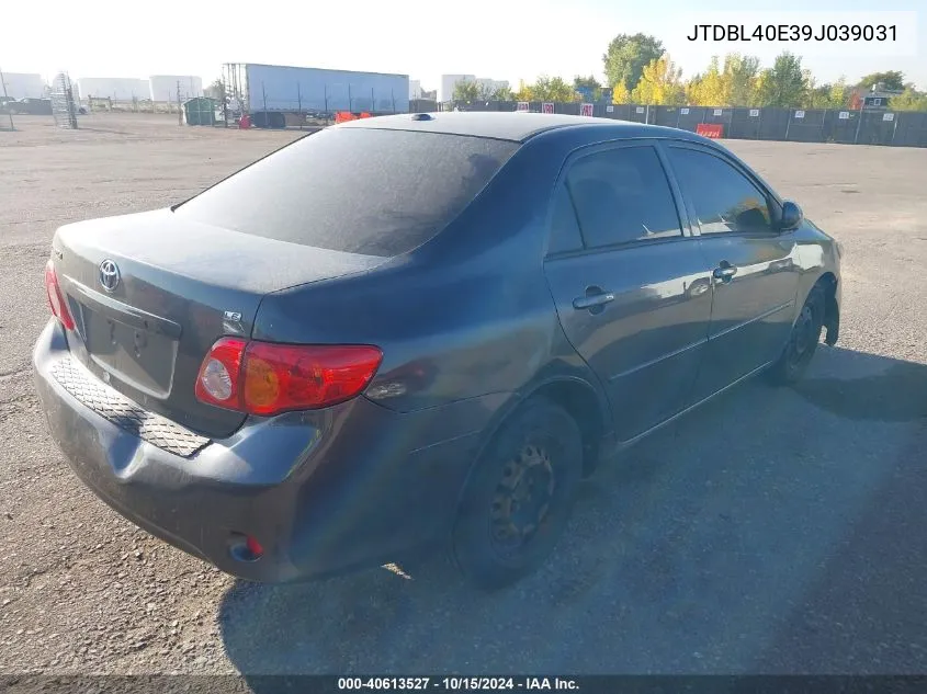 2009 Toyota Corolla Le VIN: JTDBL40E39J039031 Lot: 40613527