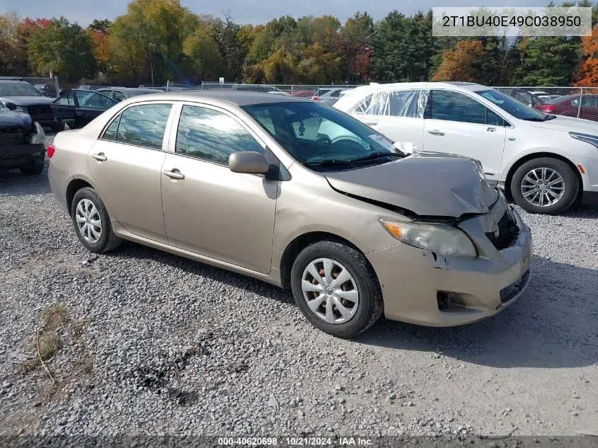 2009 Toyota Corolla S/Le/Xle VIN: 2T1BU40E49C038950 Lot: 40620698