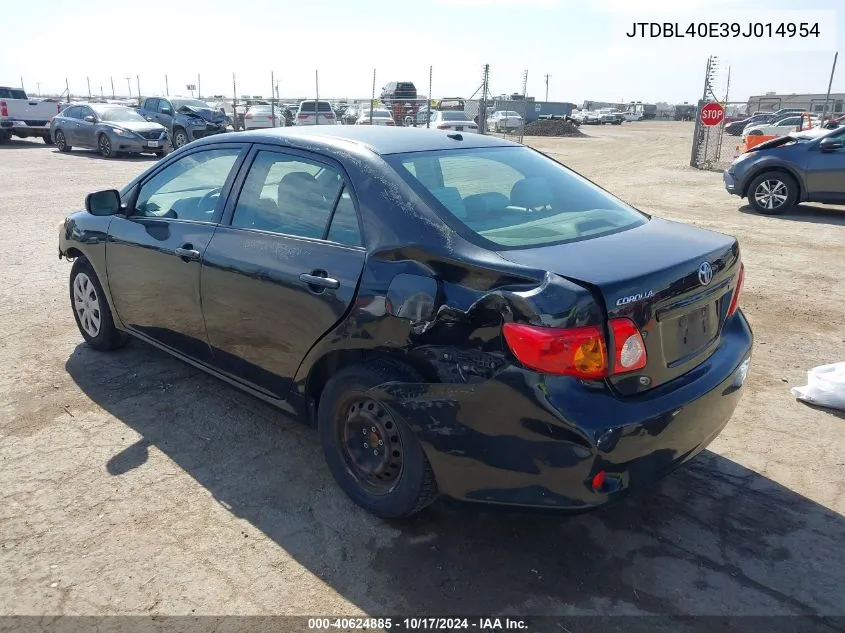 2009 Toyota Corolla VIN: JTDBL40E39J014954 Lot: 40624885