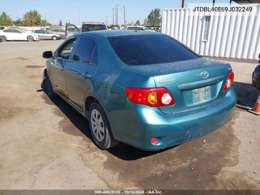 2009 Toyota Corolla Le VIN: JTDBL40E69J032249 Lot: 40625135