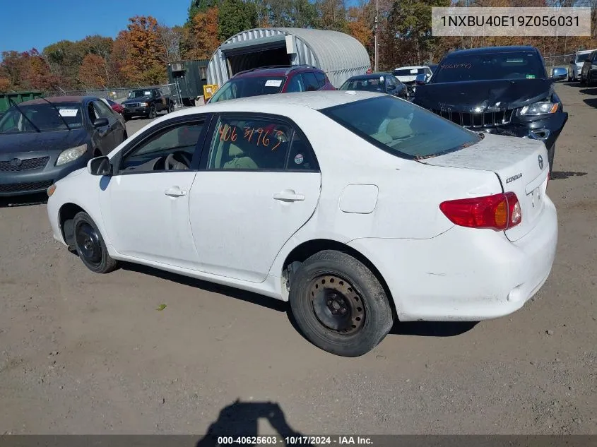 2009 Toyota Corolla Xle VIN: 1NXBU40E19Z056031 Lot: 40625603