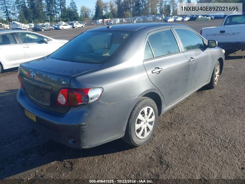 2009 Toyota Corolla Le VIN: 1NXBU40E89Z021695 Lot: 40641025