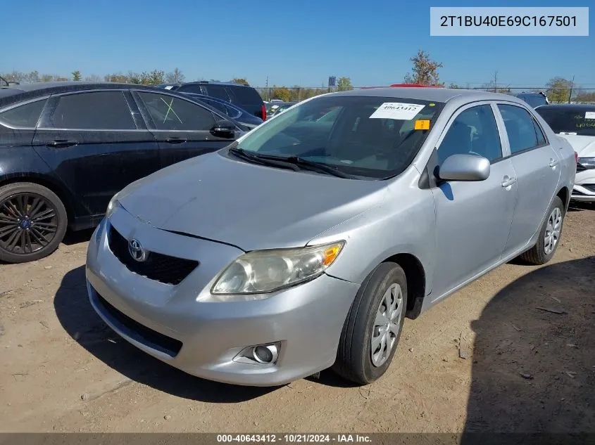 2009 Toyota Corolla S/Le/Xle VIN: 2T1BU40E69C167501 Lot: 40643412