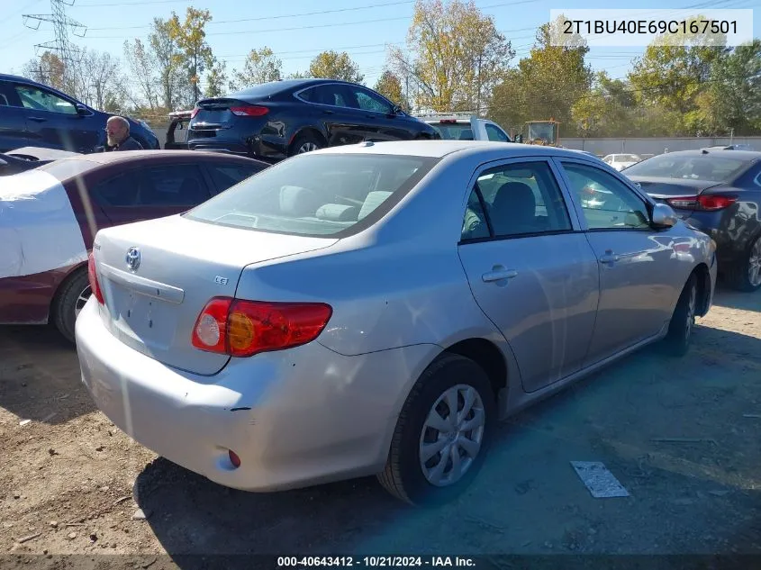 2009 Toyota Corolla S/Le/Xle VIN: 2T1BU40E69C167501 Lot: 40643412