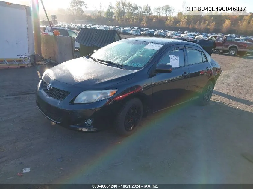 2009 Toyota Corolla S/Le/Xle VIN: 2T1BU40E49C046837 Lot: 40651240