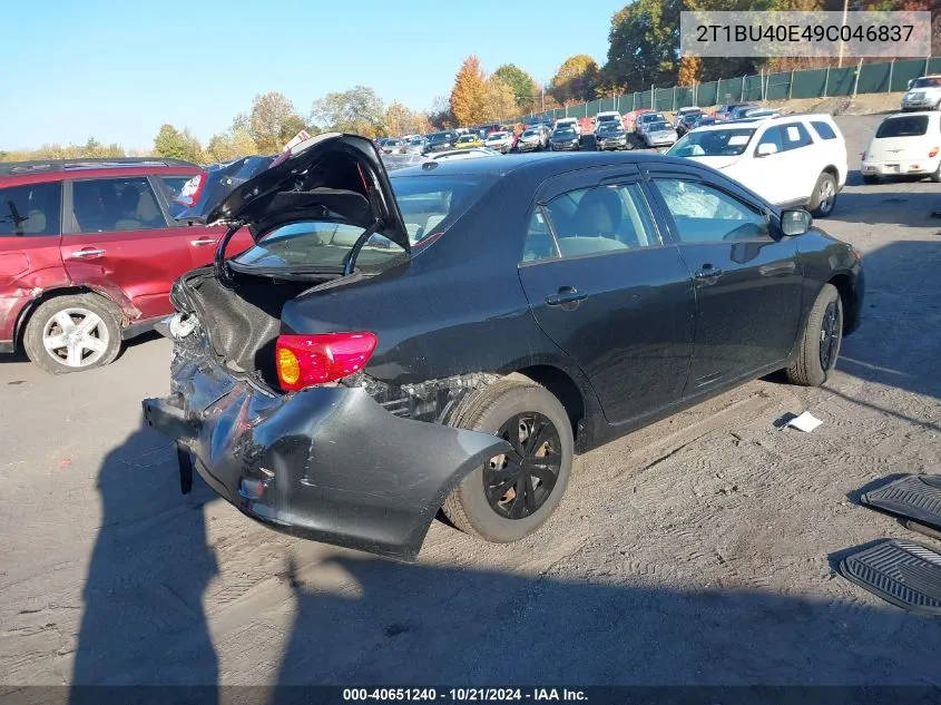 2009 Toyota Corolla S/Le/Xle VIN: 2T1BU40E49C046837 Lot: 40651240