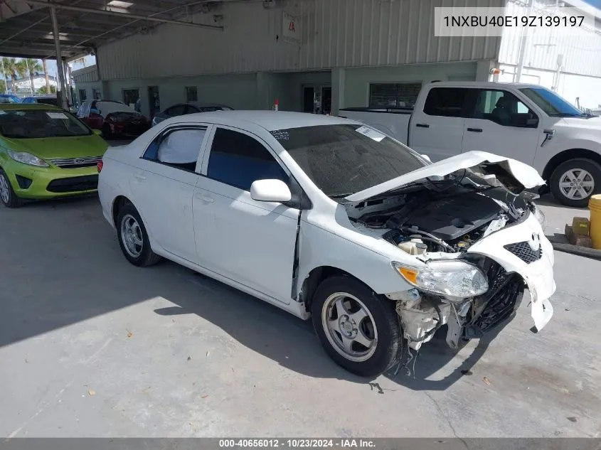 2009 Toyota Corolla Le VIN: 1NXBU40E19Z139197 Lot: 40656012