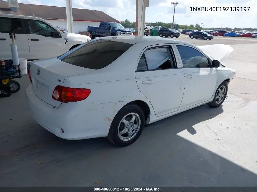 2009 Toyota Corolla Le VIN: 1NXBU40E19Z139197 Lot: 40656012