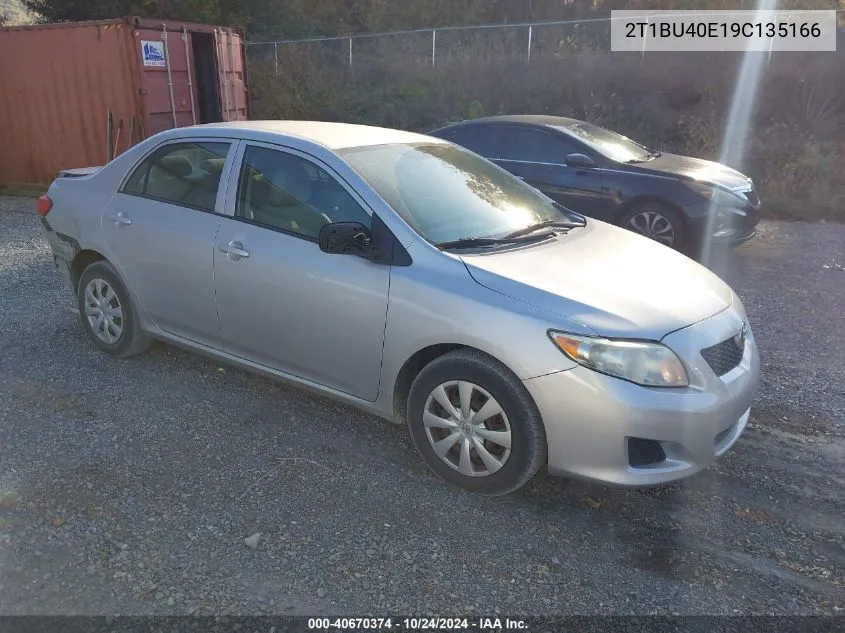 2009 Toyota Corolla Le VIN: 2T1BU40E19C135166 Lot: 40670374