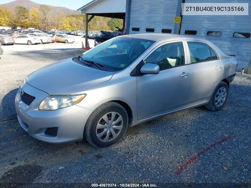 2009 Toyota Corolla Le VIN: 2T1BU40E19C135166 Lot: 40670374