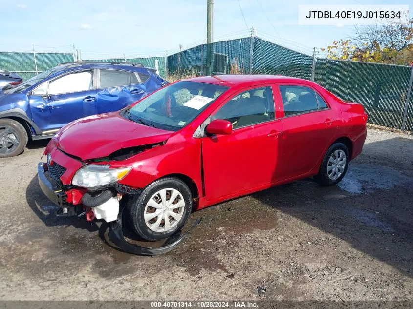 2009 Toyota Corolla Le VIN: JTDBL40E19J015634 Lot: 40701314