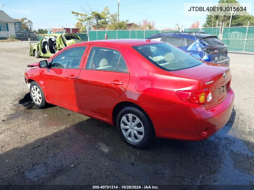 2009 Toyota Corolla Le VIN: JTDBL40E19J015634 Lot: 40701314