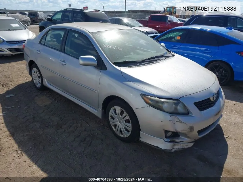 2009 Toyota Corolla S VIN: 1NXBU40E19Z116888 Lot: 40704398