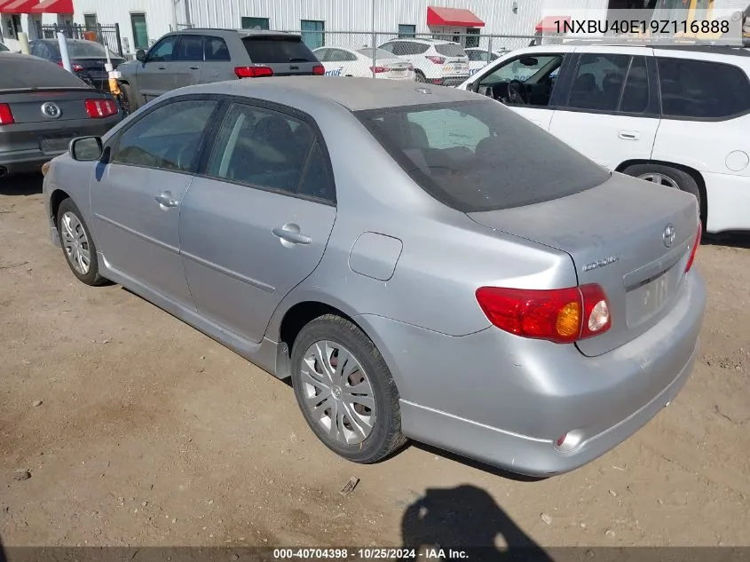 2009 Toyota Corolla S VIN: 1NXBU40E19Z116888 Lot: 40704398