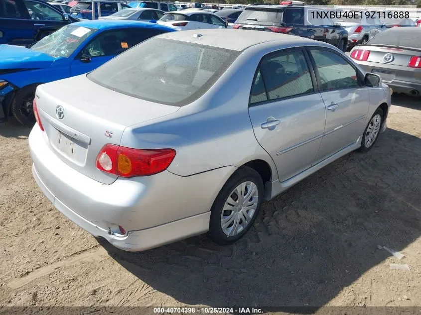 2009 Toyota Corolla S VIN: 1NXBU40E19Z116888 Lot: 40704398