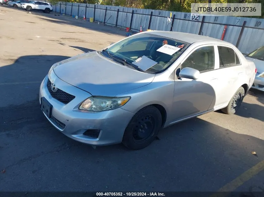 2009 Toyota Corolla Le VIN: JTDBL40E59J012736 Lot: 40705352