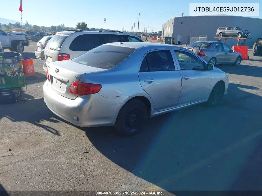 JTDBL40E59J012736 2009 Toyota Corolla Le