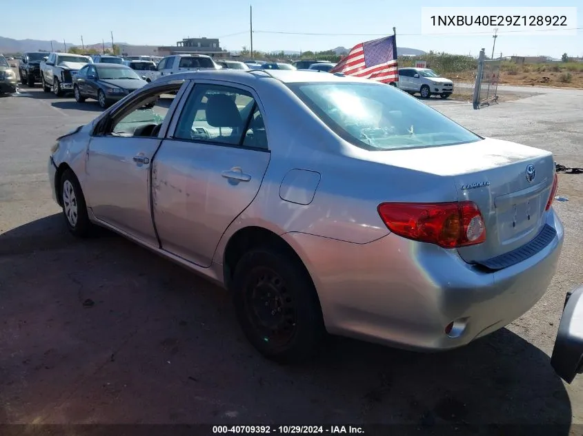 2009 Toyota Corolla Le VIN: 1NXBU40E29Z128922 Lot: 40709392