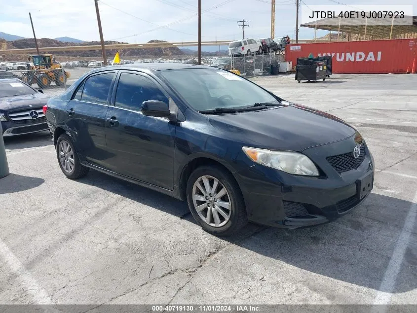 2009 Toyota Corolla Le VIN: JTDBL40E19J007923 Lot: 40719130