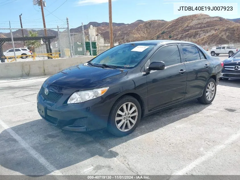 2009 Toyota Corolla Le VIN: JTDBL40E19J007923 Lot: 40719130