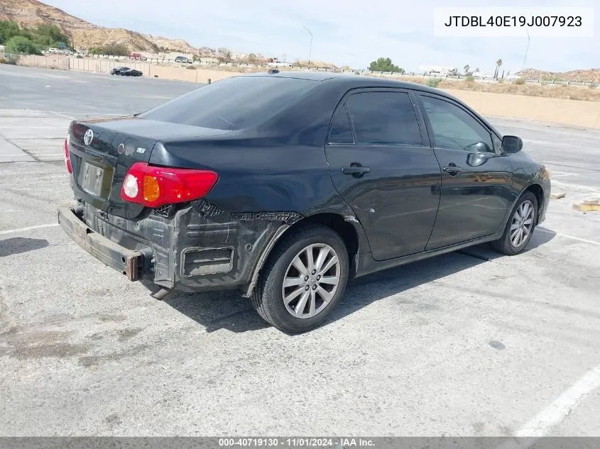 2009 Toyota Corolla Le VIN: JTDBL40E19J007923 Lot: 40719130