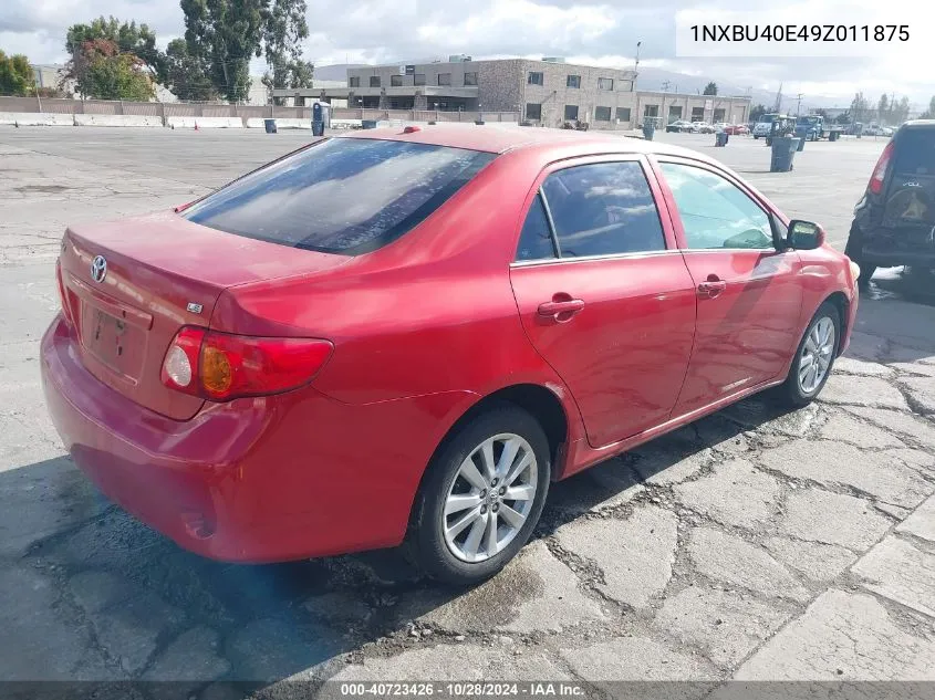 2009 Toyota Corolla Le VIN: 1NXBU40E49Z011875 Lot: 40723426