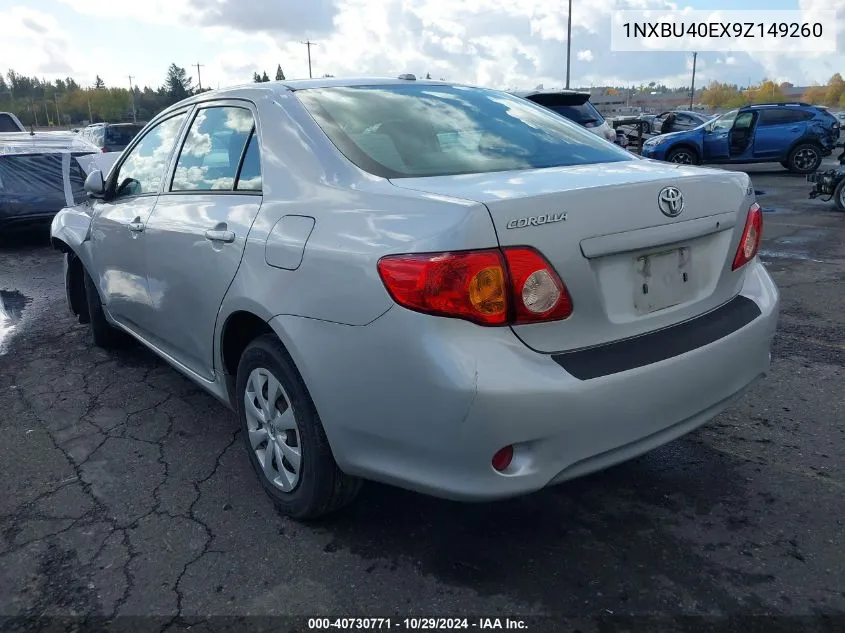 2009 Toyota Corolla Le VIN: 1NXBU40EX9Z149260 Lot: 40730771