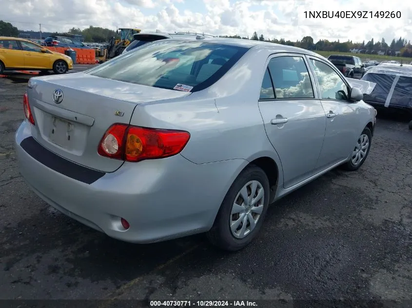 2009 Toyota Corolla Le VIN: 1NXBU40EX9Z149260 Lot: 40730771