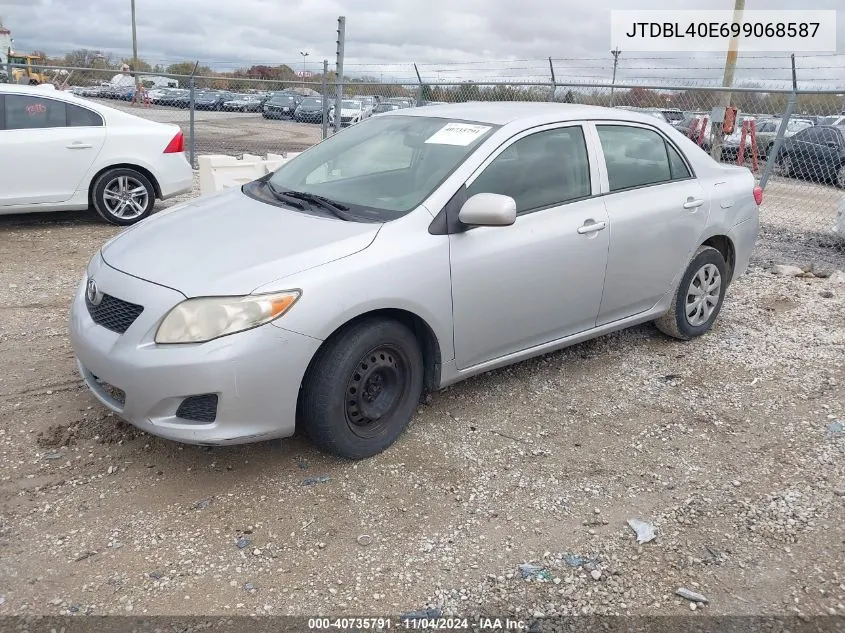 JTDBL40E699068587 2009 Toyota Corolla Le