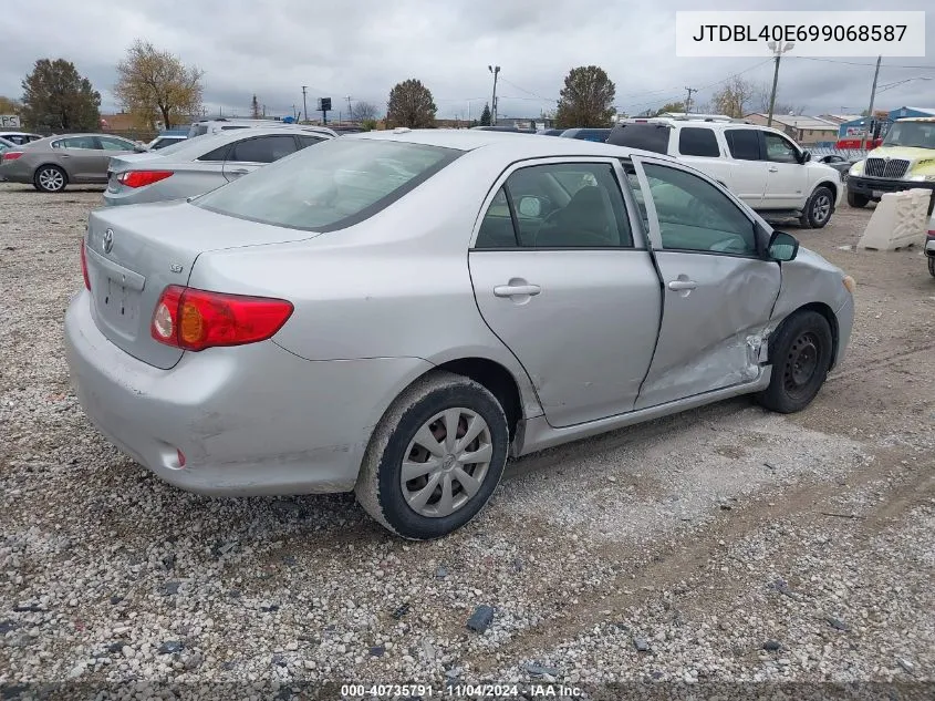 2009 Toyota Corolla Le VIN: JTDBL40E699068587 Lot: 40735791