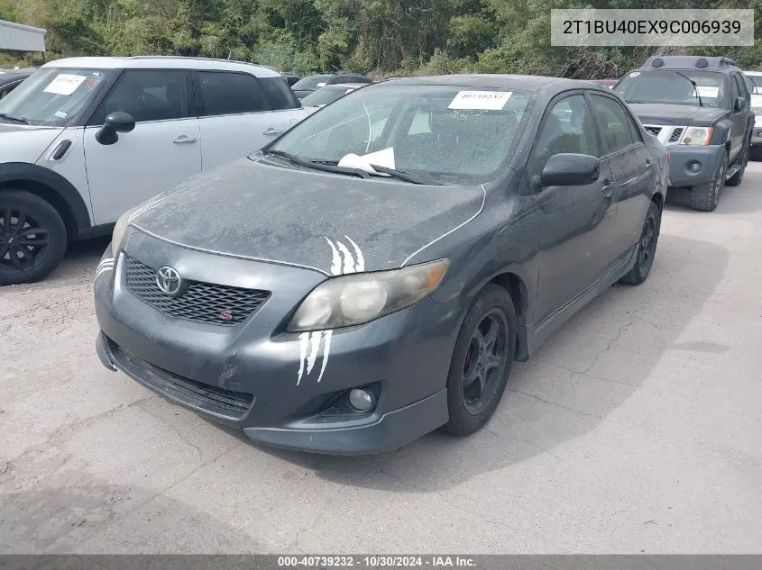 2009 Toyota Corolla S VIN: 2T1BU40EX9C006939 Lot: 40739232