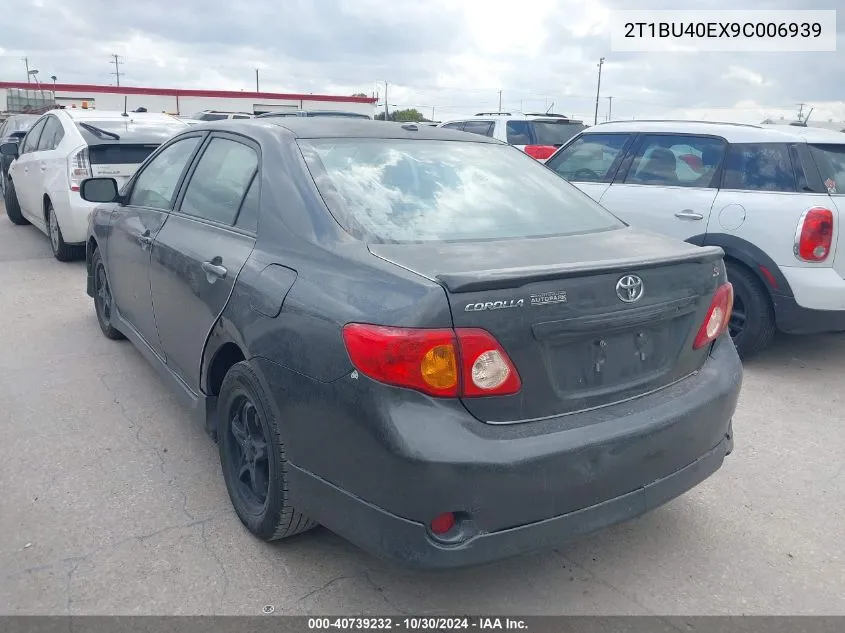 2009 Toyota Corolla S VIN: 2T1BU40EX9C006939 Lot: 40739232