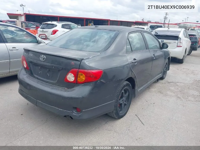 2009 Toyota Corolla S VIN: 2T1BU40EX9C006939 Lot: 40739232