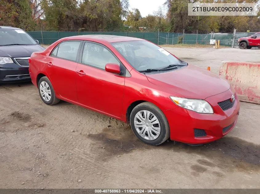 2T1BU40E09C002009 2009 Toyota Corolla Xle