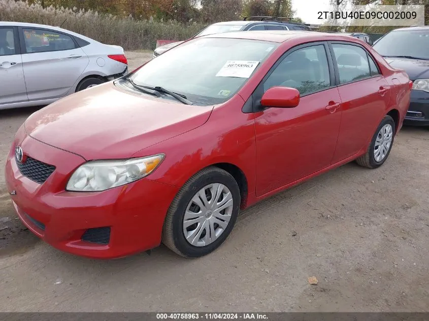 2009 Toyota Corolla Xle VIN: 2T1BU40E09C002009 Lot: 40758963