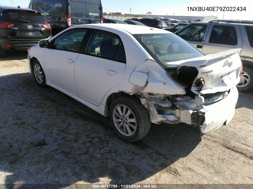 1NXBU40E79Z022434 2009 Toyota Corolla S