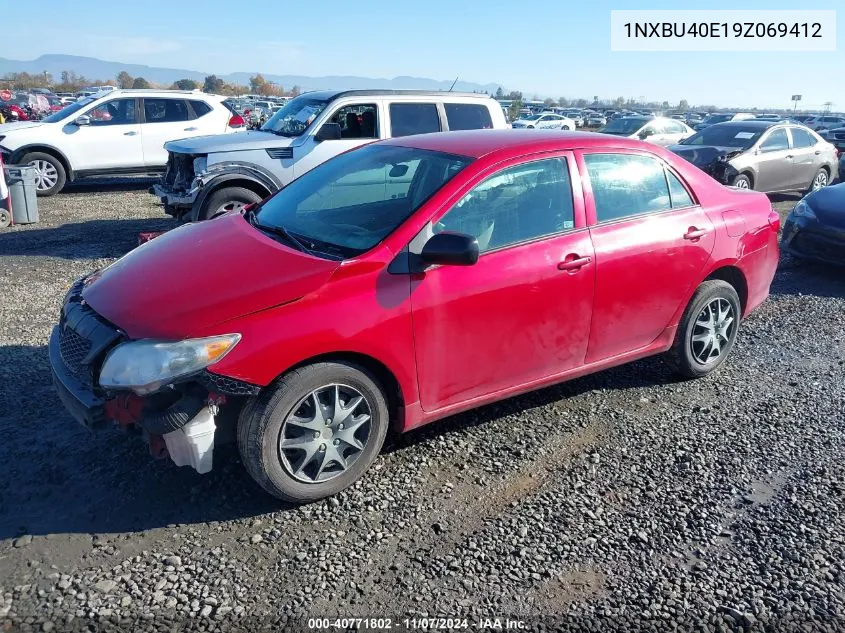 2009 Toyota Corolla Le VIN: 1NXBU40E19Z069412 Lot: 40771802